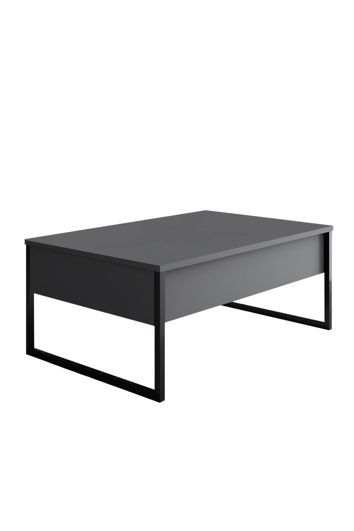 Meubelset Antraciet Luxe - Salontafel + TV Meubel + Dressoir - Zwart Frame