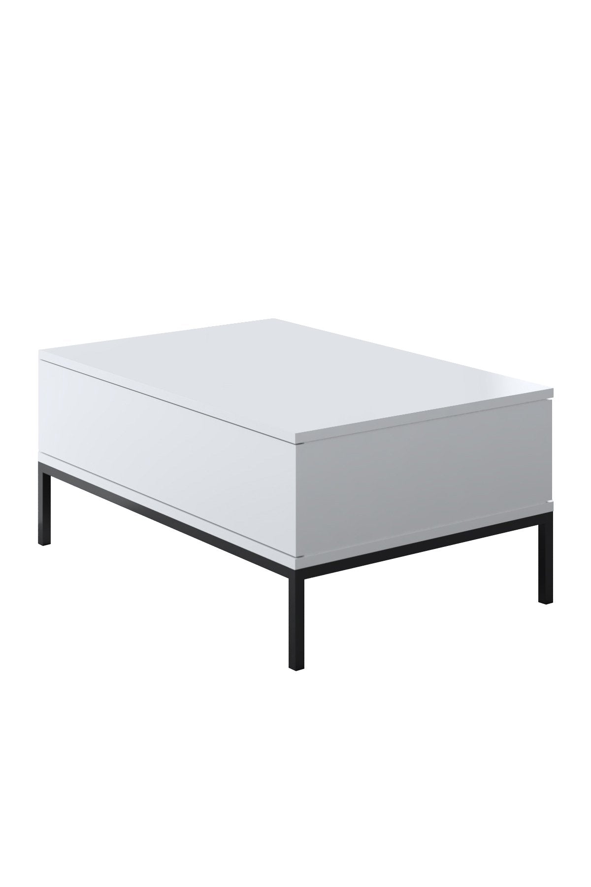 Meubelset Wit Lord - Salontafel + TV Meubel + Dressoir - Zwart Frame