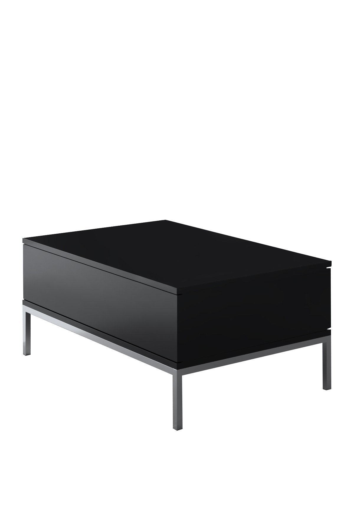 Meubelset Zwart Lord - Salontafel + TV Meubel + Dressoir - Zilver Frame
