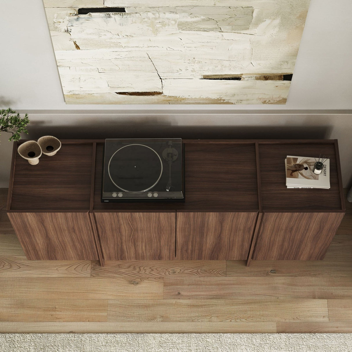 Dorma wandtafel in Milano walnoot 180 cm Met melamine gecoat houtcomposiet