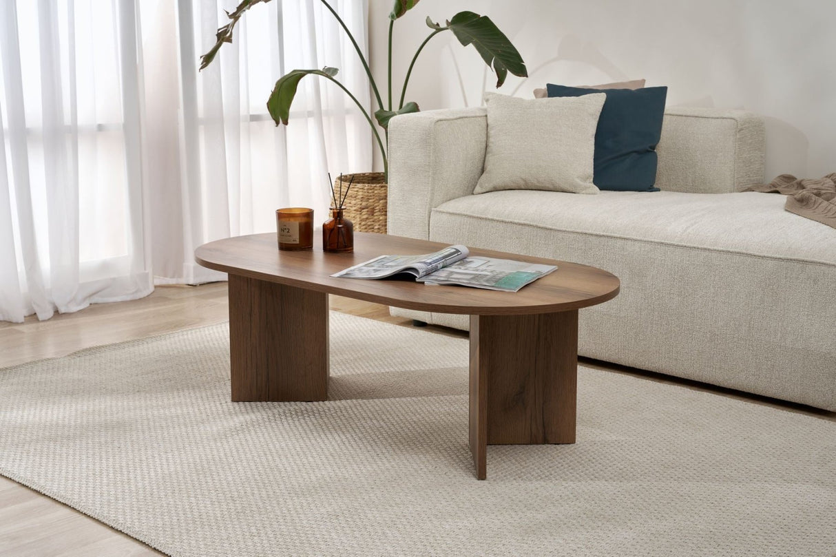 Sable Salontafel Walnoot 119x60 cm Walnut Melamine