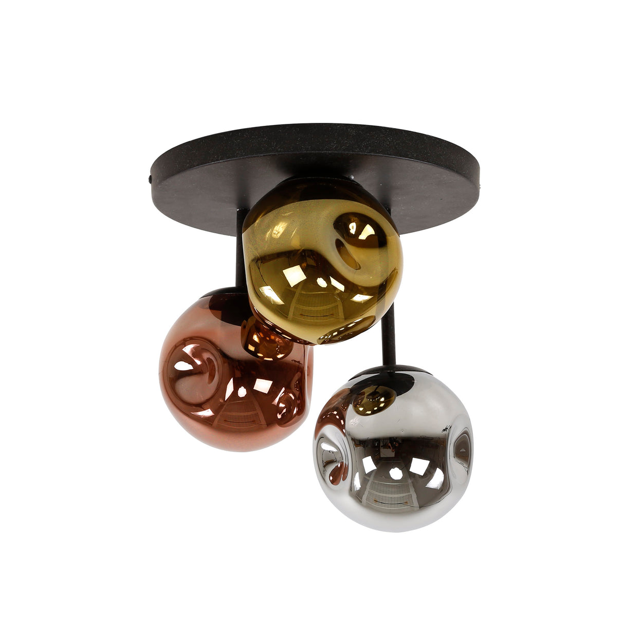 Plafondlamp Ada 3-lichts Gekleurd Glas