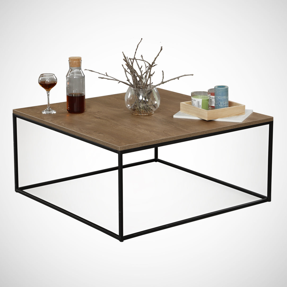 Salontafel Vierkant 75x75 cm Pola - Hout Melamine