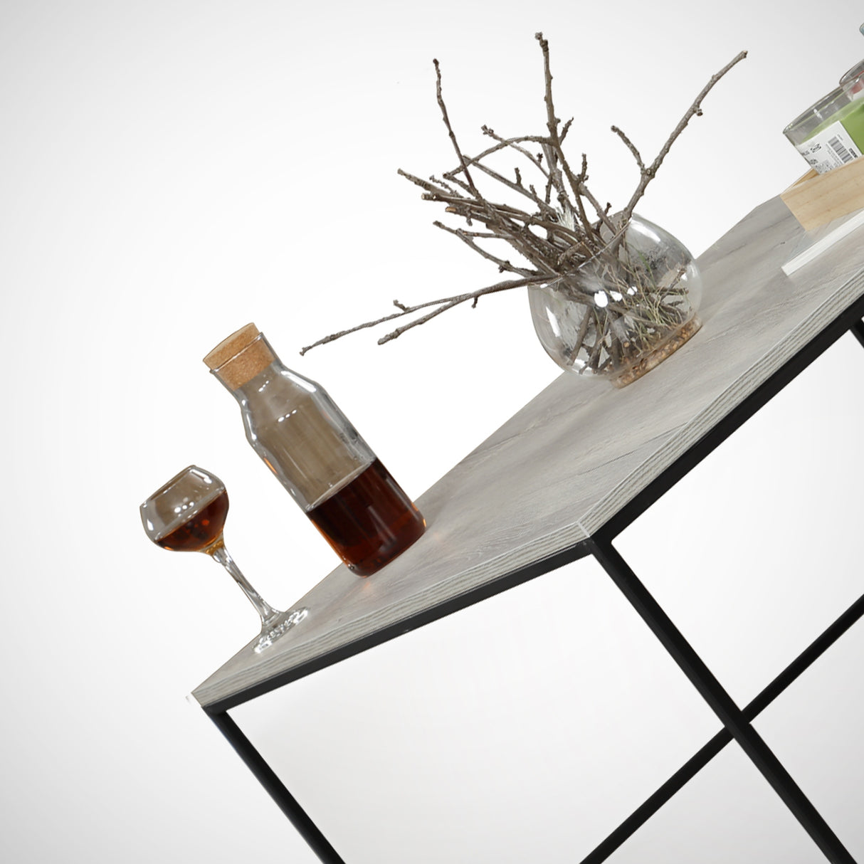 Salontafel Vierkant 75x75 cm Pola - Grijs Hout Melamine