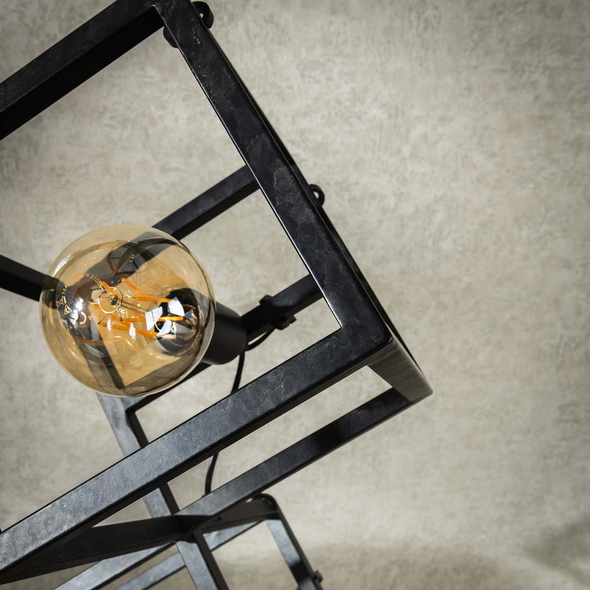 Vloerlamp Drew 4-lichts kubus zwart