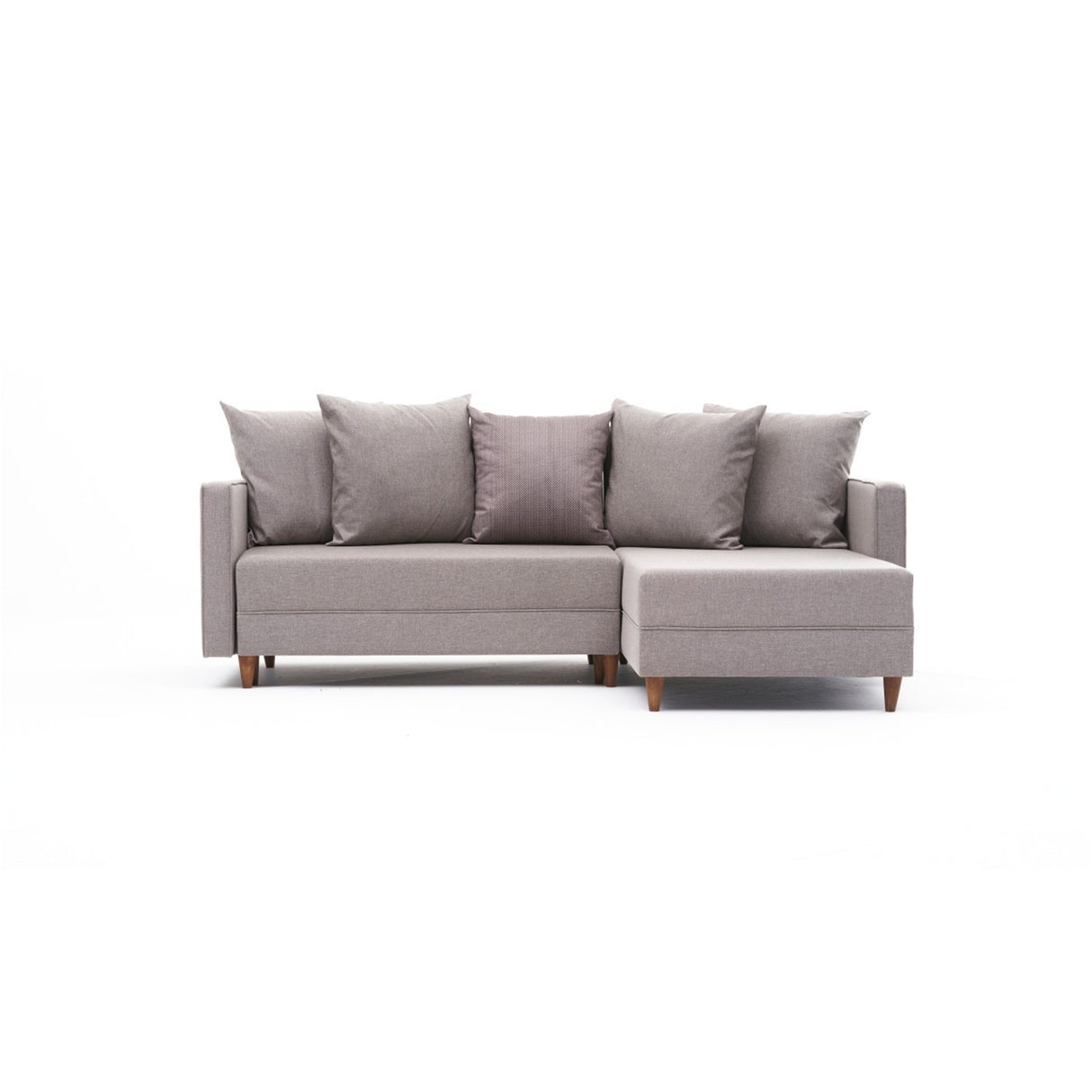 Slaapbank champagne stof - hoekbank - compact 215 x 150 cm - Rechts - Aydam