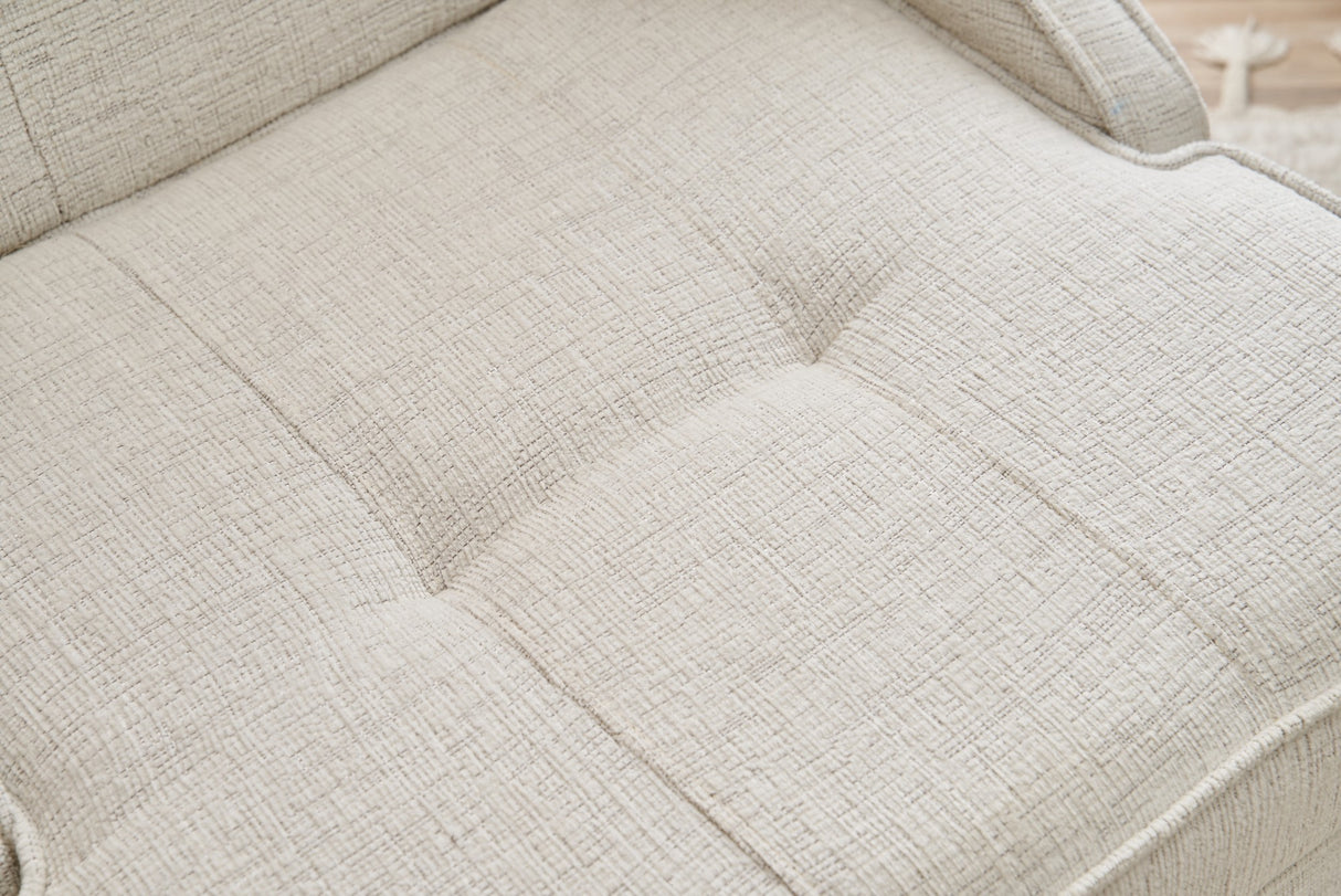 Fauteuil beige chenille stof landelijk klassiek Ella