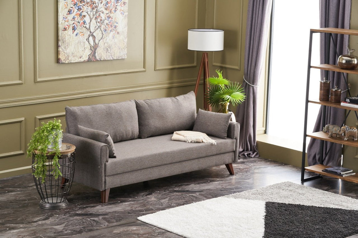 Banken - Slaapbank taupe stof 3 - zits - Bella - Dimehouse
