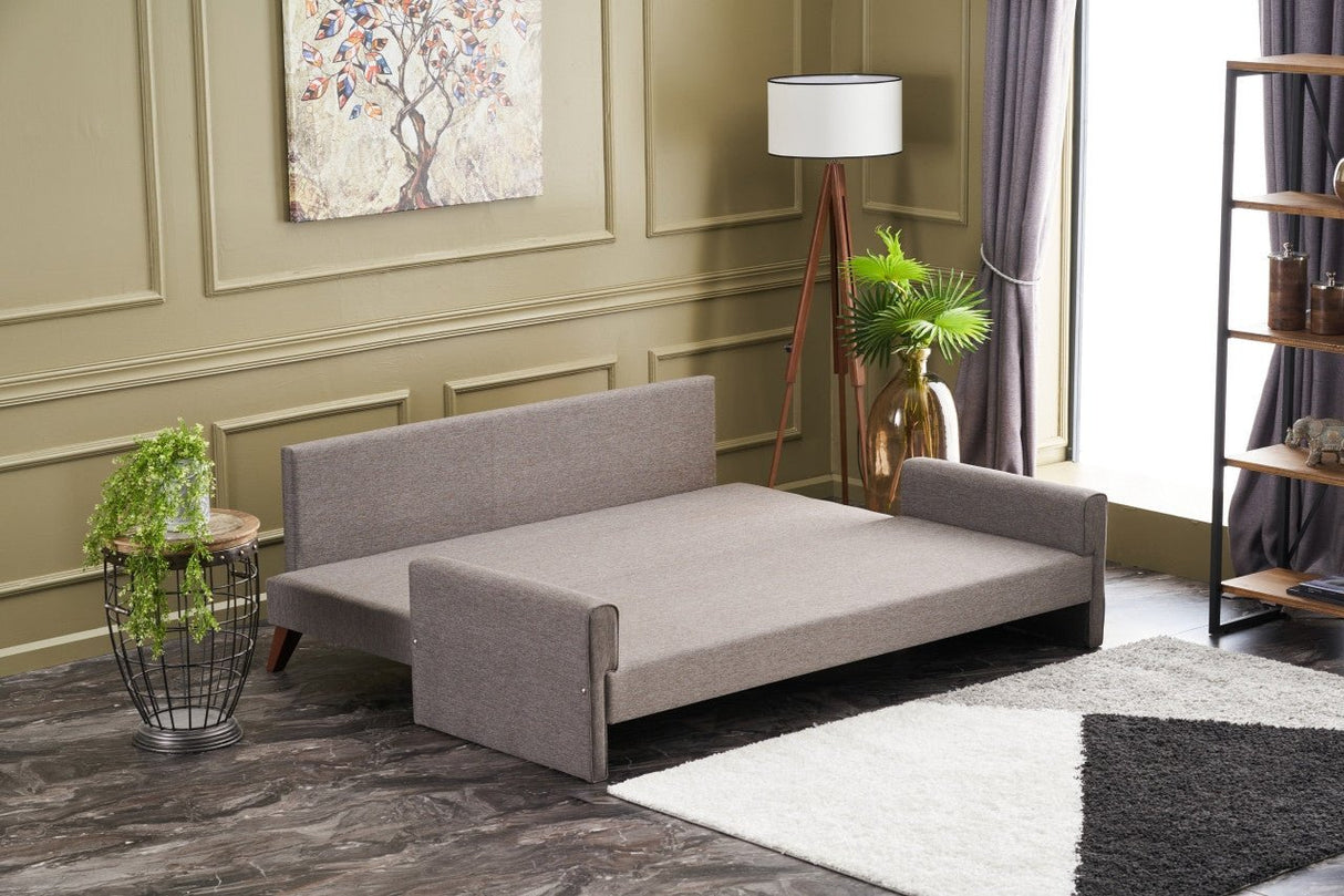 Banken - Slaapbank taupe stof 3 - zits - Bella - Dimehouse