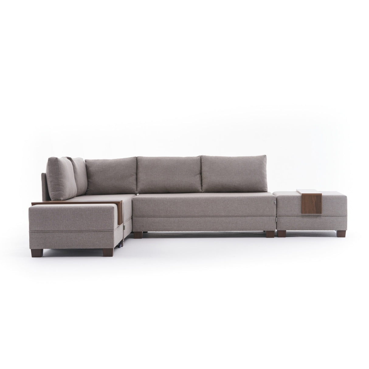 Banken - Slaapbank champagne stof - XXL 280 x 210 - Links - Fly - Dimehouse