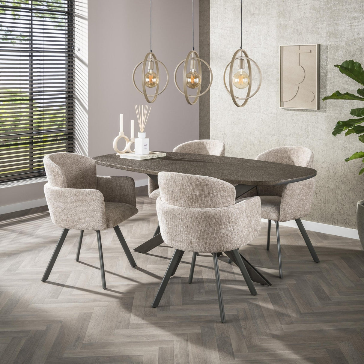 Moderne Hanglamp Beige Otan 3-lichts