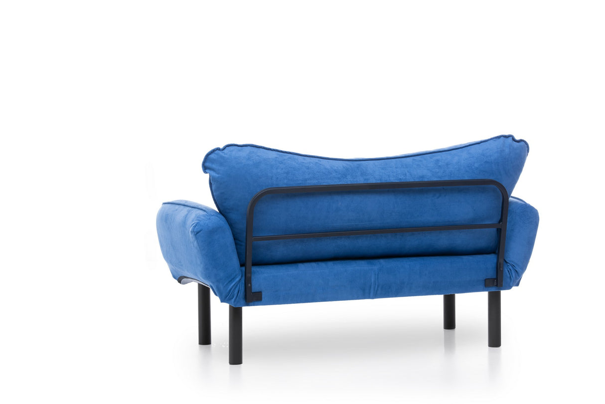 Slaapbank Blauw Velvet - twee persoons - Chatto