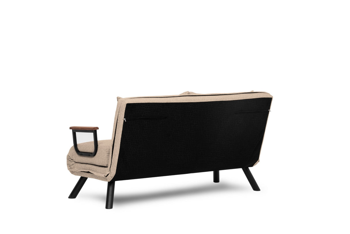 Slaapbank crème stof 3-zits - Sando