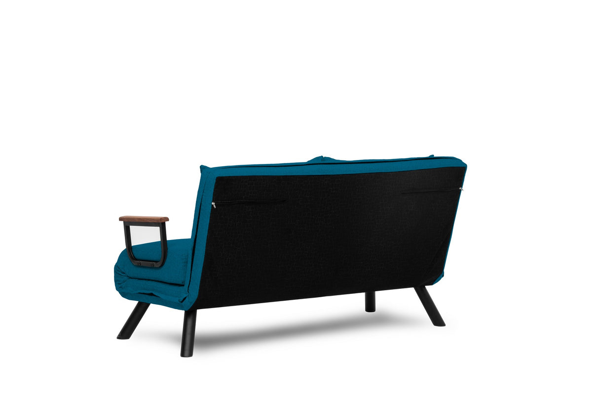 Banken - Slaapbank petrol blauw stof 2 - zits - Sando - Dimehouse