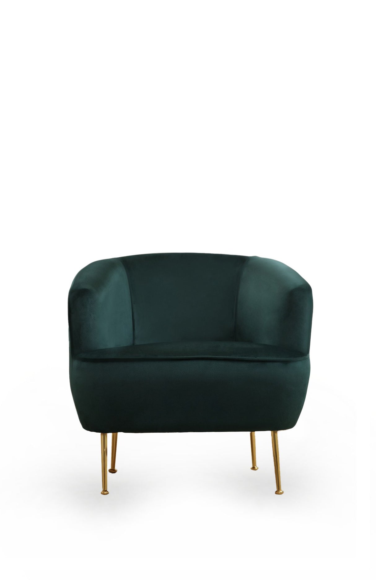 Hotel Chique fauteuil groen velvet stof met gouden poten Piccoli