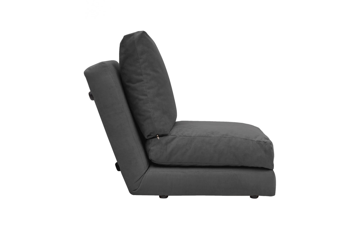 Slaapfauteuil Grijs velvet stof Taida