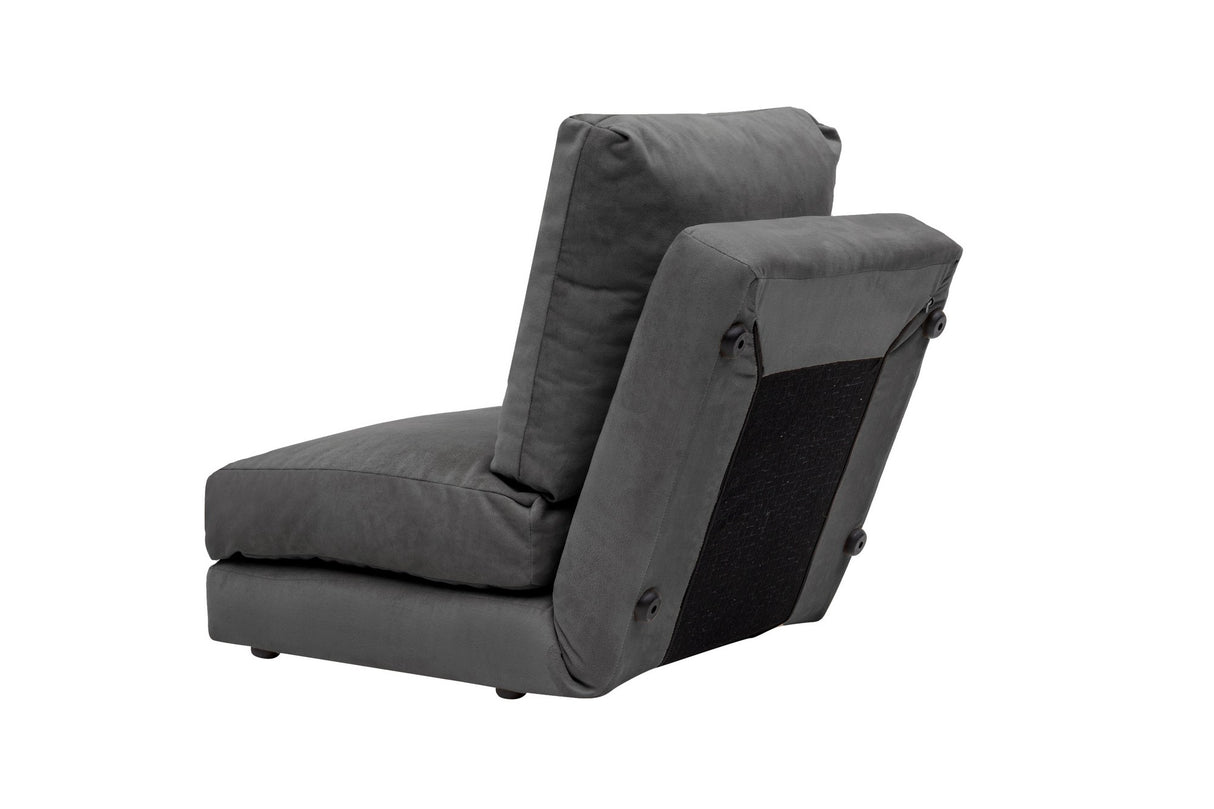 Slaapfauteuil Grijs velvet stof Taida