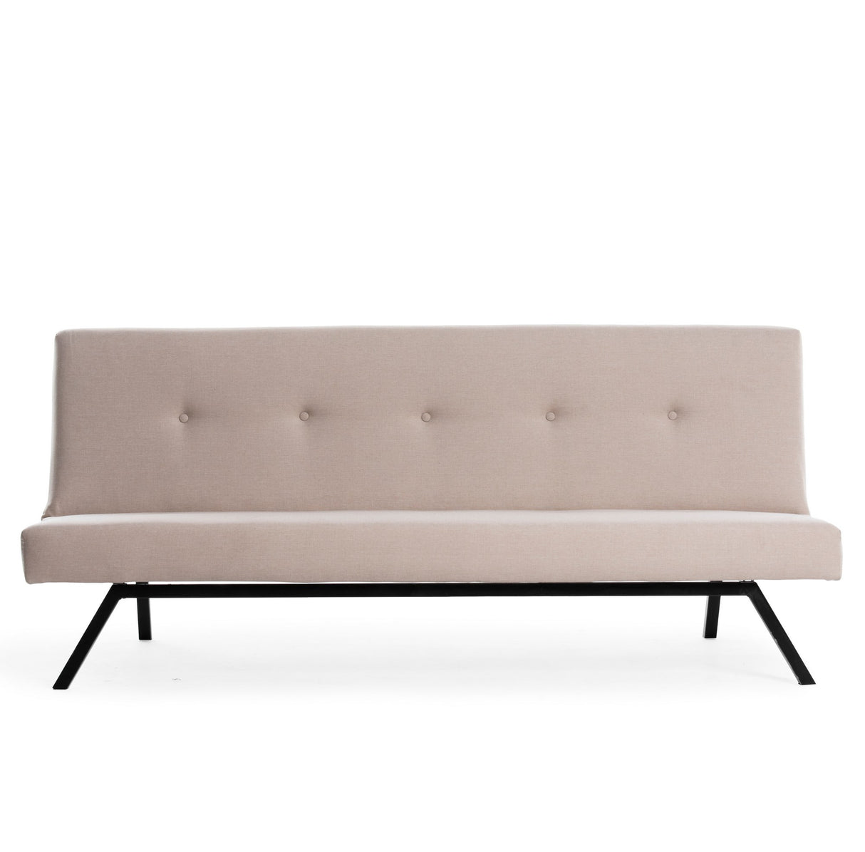 Slaapbank Zoly Crème Stof 3-Zits - 180 cm - Zonder armleuningen - Zoly
