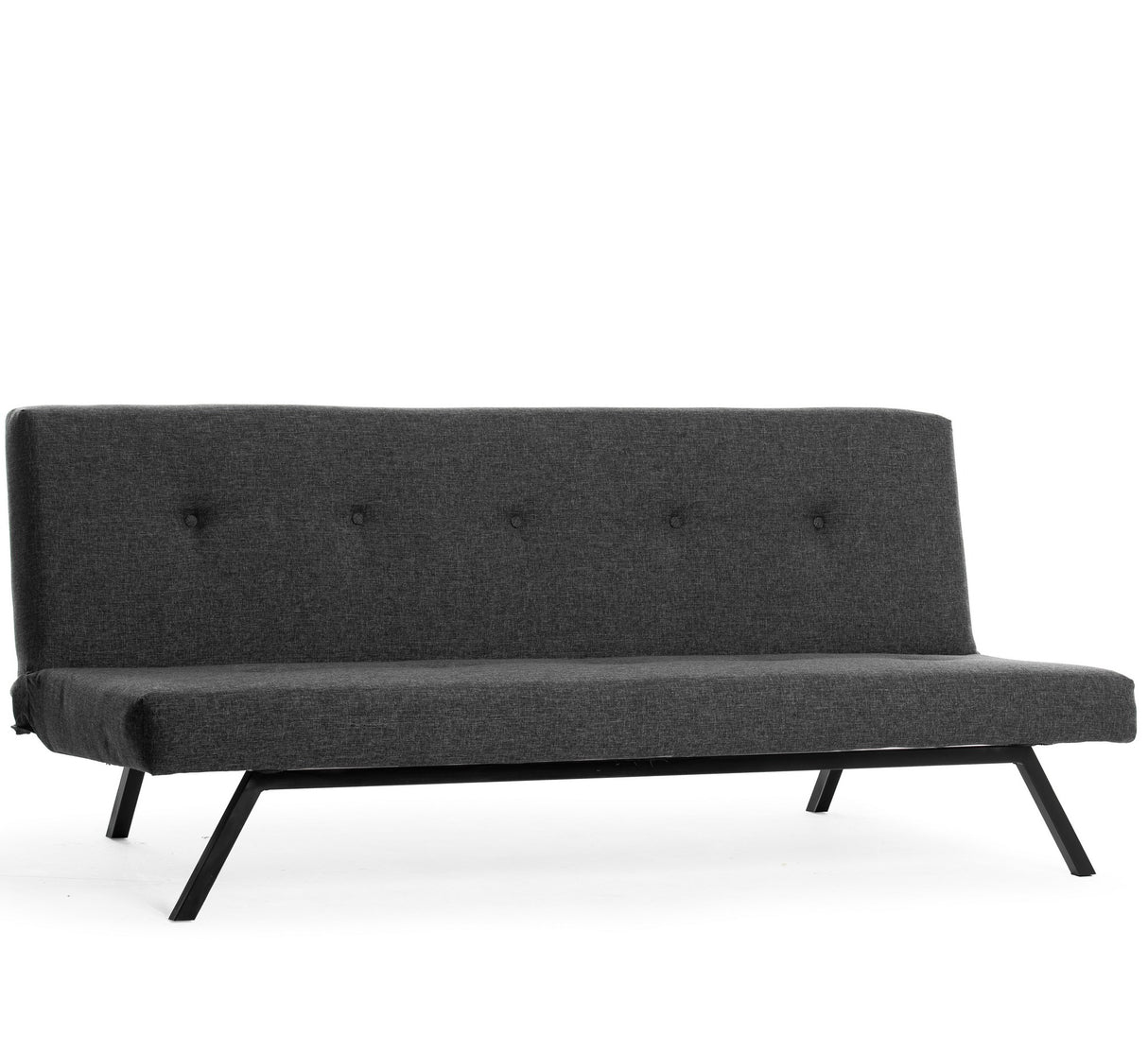 Slaapbank Antraciet Stof 3-Zits - 180 cm - Zonder armleuningen - Zoly