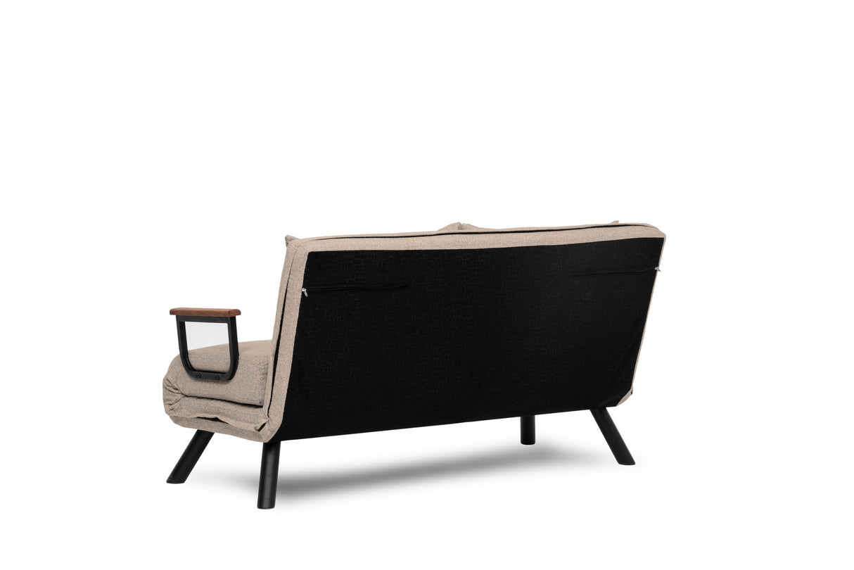 Banken - Slaapbank beige linnen stof 2 persoons - Sando - Dimehouse