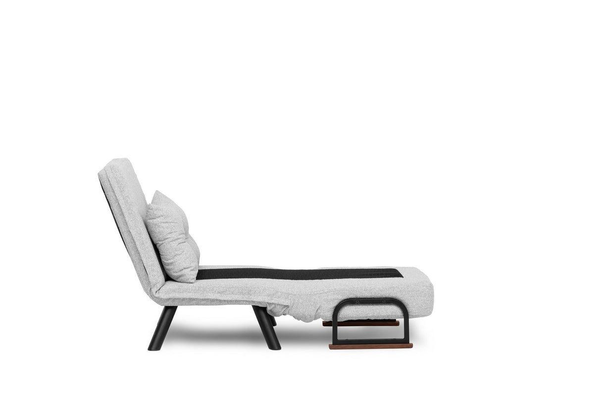 Landeijke slaapfauteuil Grijs teddystof Sando