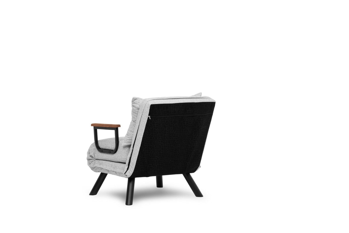 Landeijke slaapfauteuil Grijs teddystof Sando