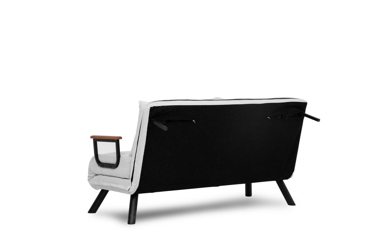 2-zits Slaapbank Sando Crème Teddystof