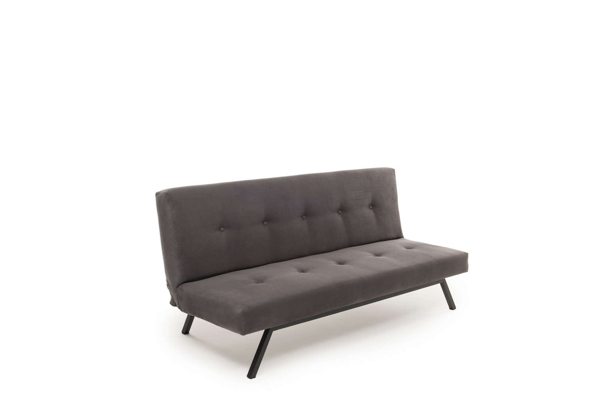 Slaapbank Grijs Stof 3-Zits - 180 cm - Zonder armleuningen - Zoly