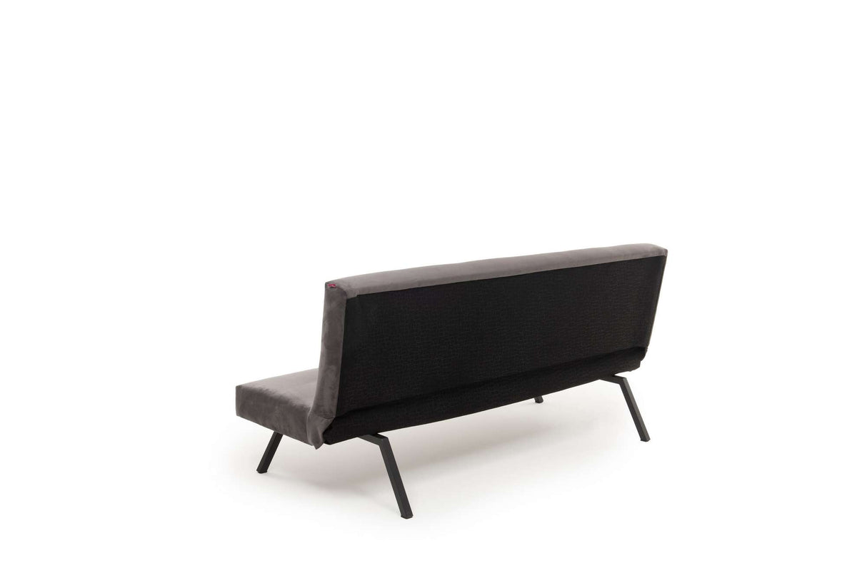 3-Zits Slaapbank Zoly Grijs Stof - 180 cm - Zonder armleuningen - Gecapitonneerd