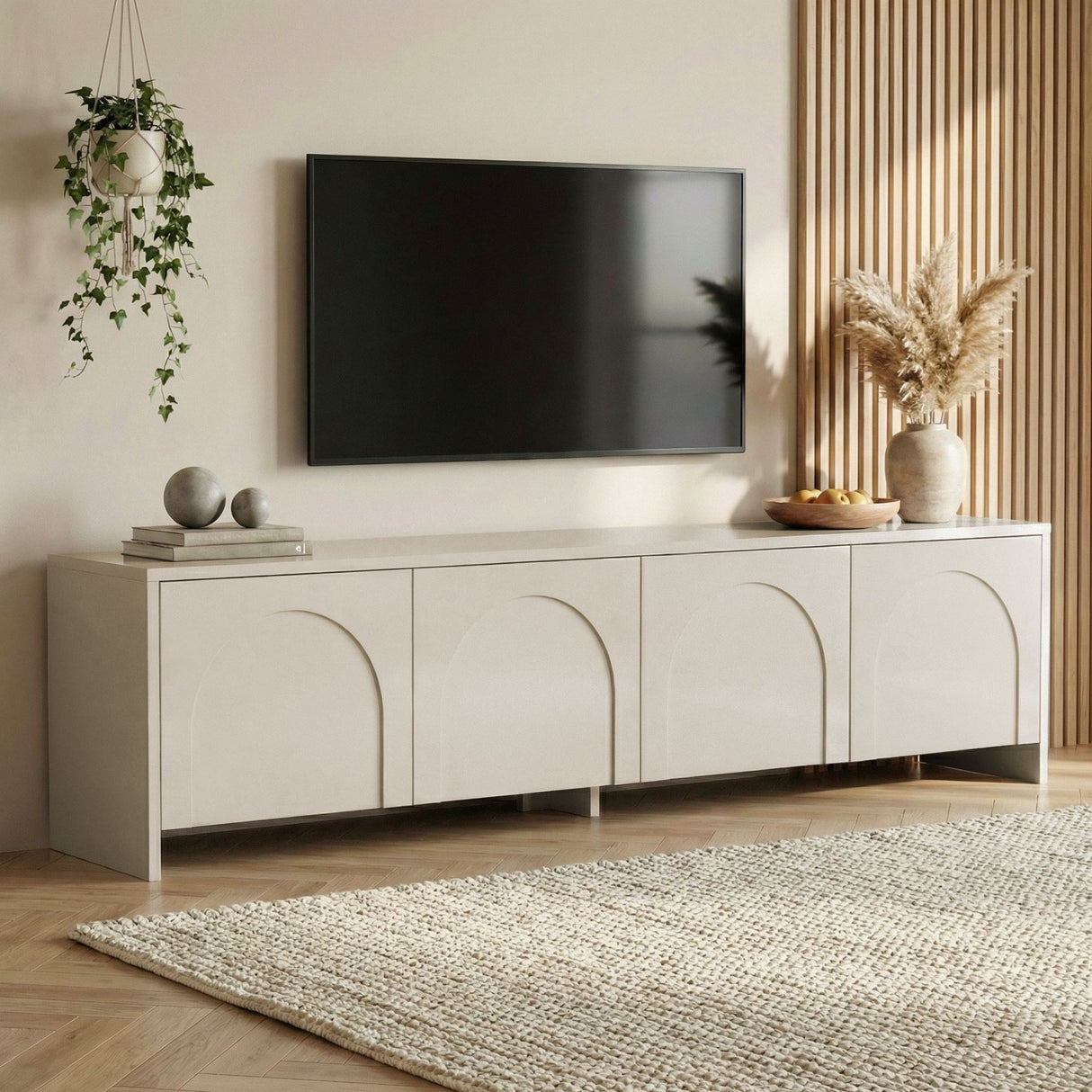 Aurelia tv-meubel crème 180 cm Gemelamineerd hout
