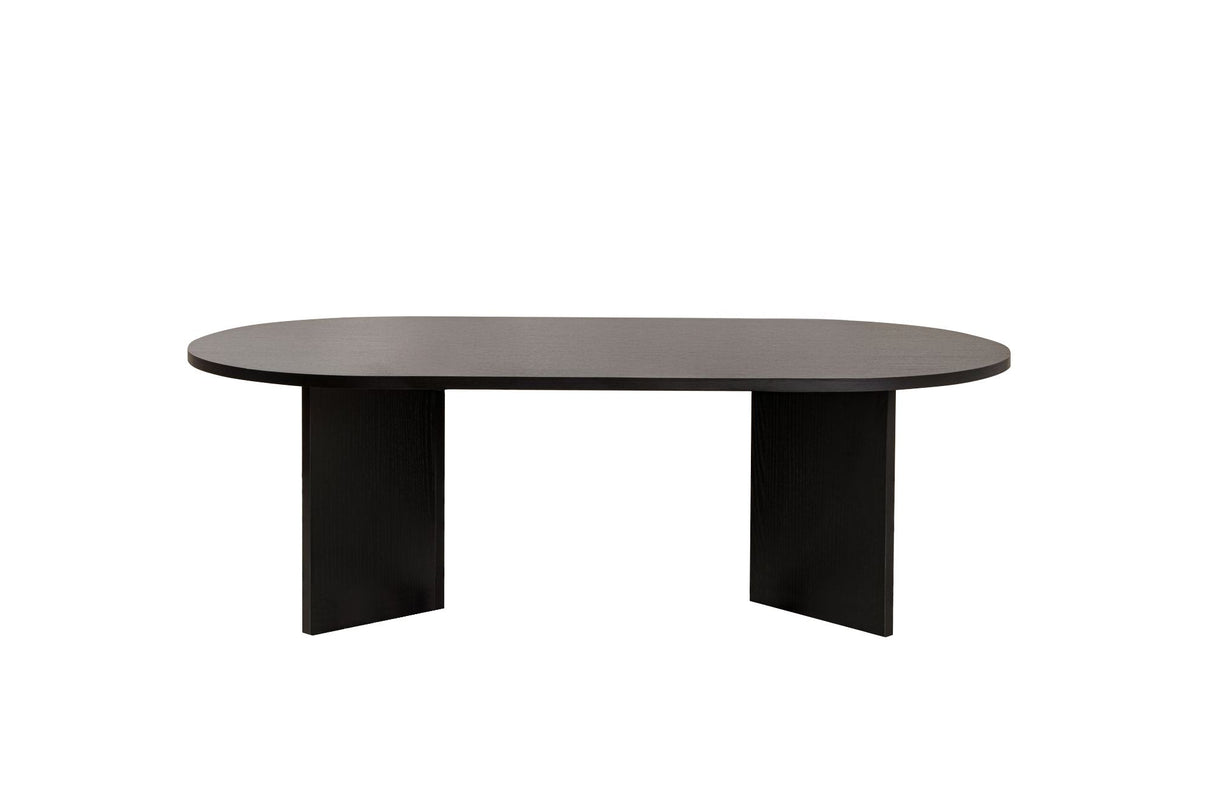 Ovale salontafel Zwart melamine - Japandi - 119x60 cm - Sota