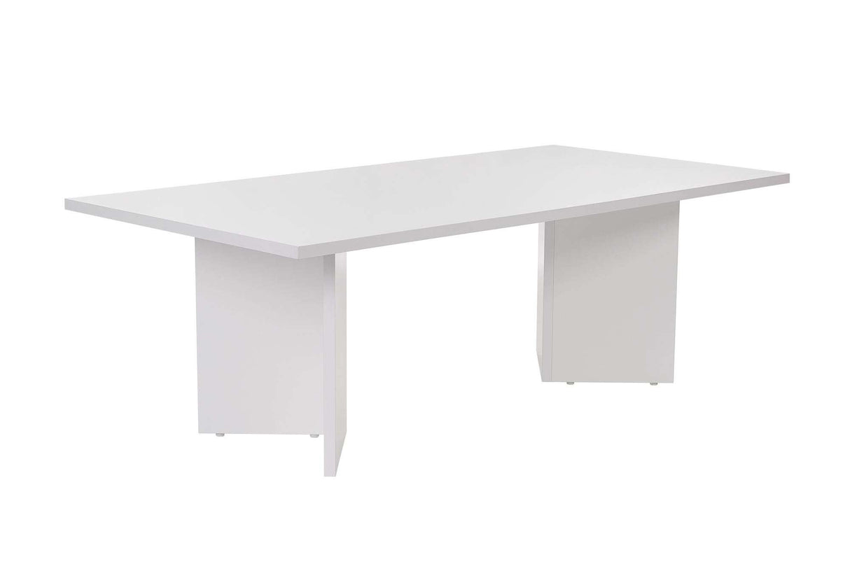 Rechthoekige salontafel wit melamine Sabin 119x60 cm