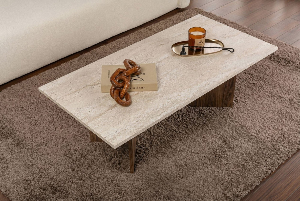 Sabin - Travertine, Venezia Walnut Travertine Walnut 100% MELAMINE COATED PARTICLE BOARD