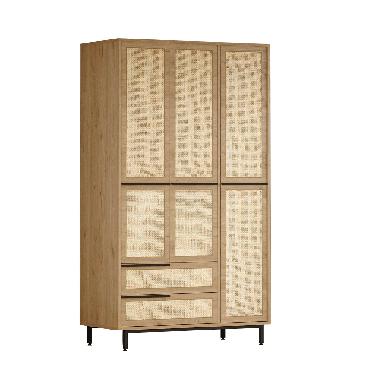 Kledingkasten - Kledingkast Kosmos Walnoot Eik Melamine 112,2x195,6x55 cm - Dimehouse