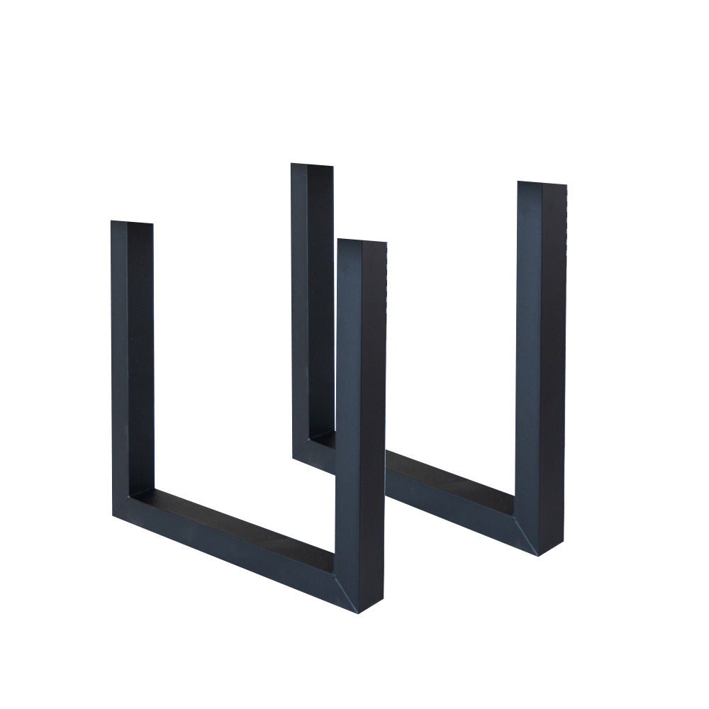 Set van 2 Tafelpoten U-poot Zwart Metaal