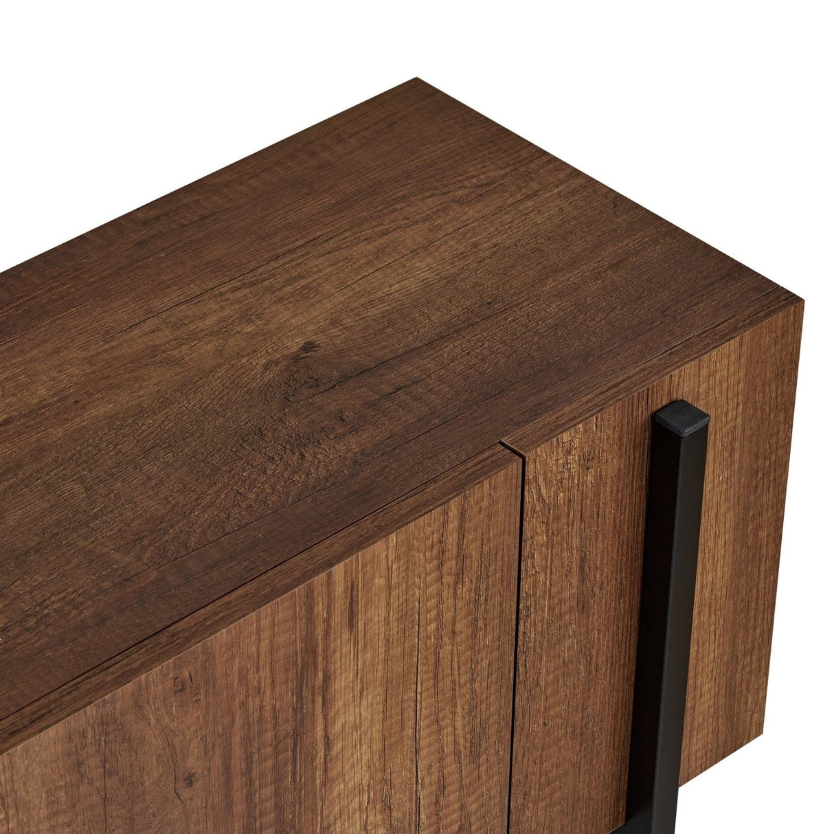 Nexus tv-meubel walnootlook zwart 180 cm Barok walnootlook en zwart Gemelamineerd houtcomposiet