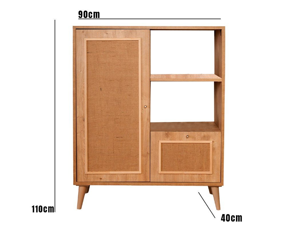 Wandkasten - Wandkast Jut Eik Beukenhout 40x110x90 cm - Dimehouse