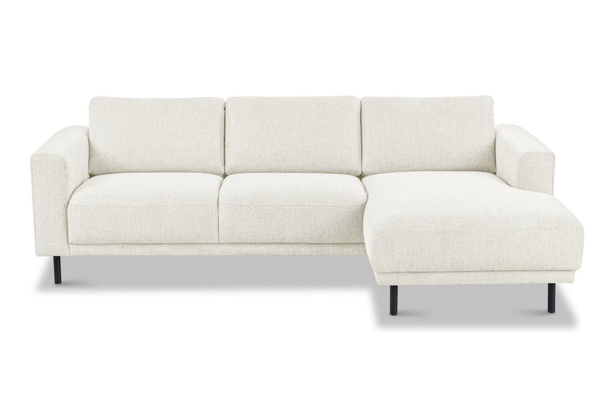 Moderne Hoekbank Rechts Beige Stof Aniko met Chaise Longue 238x142x78 cm