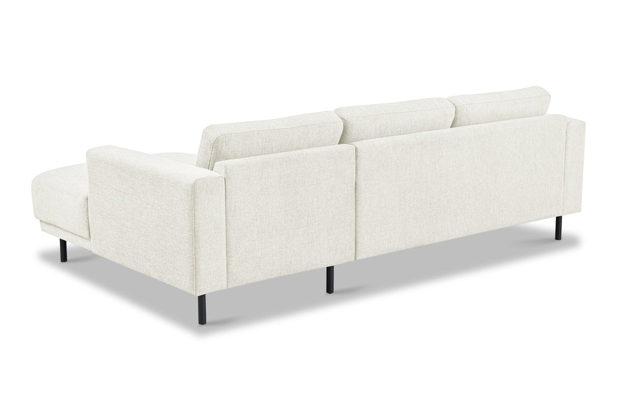 Moderne Hoekbank Rechts Beige Stof Aniko met Chaise Longue 238x142x78 cm