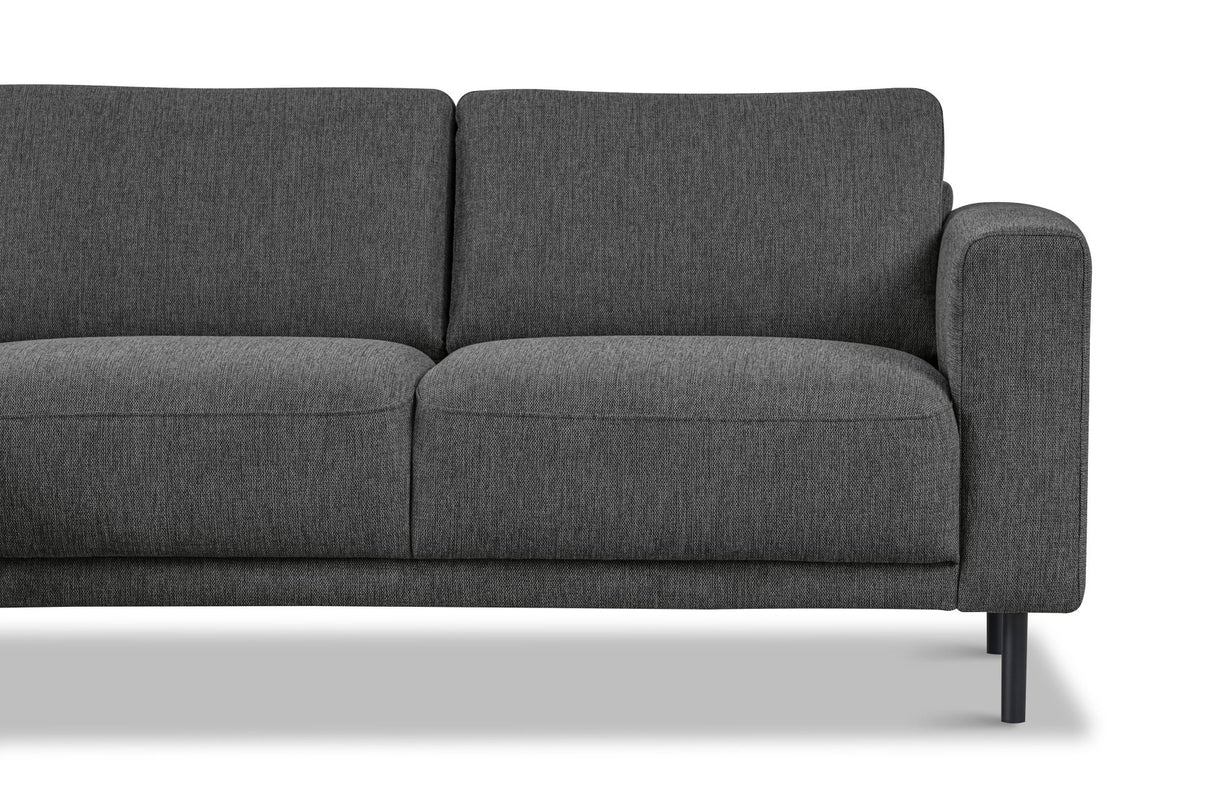 Moderne hoekbank met Chaise Longue Antraciet Stof Aniko links 238x142x78 cm