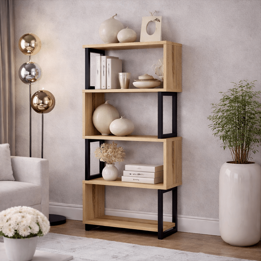 Boekenkast Ceylan Walnoot Melamine 80x128x22 cm