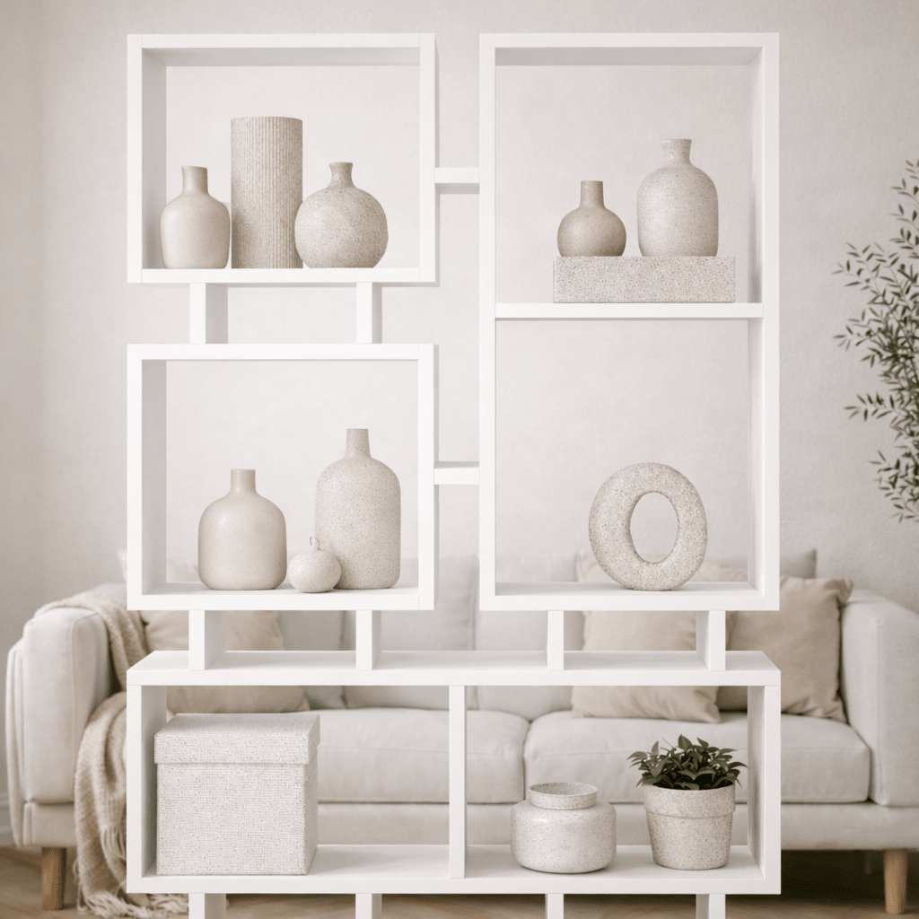 Boekenkast Rail Wit Melamine 79x166,5x24 cm