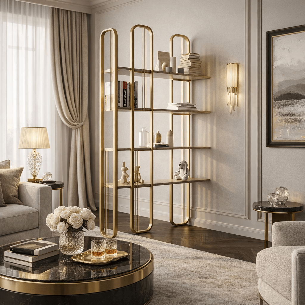 Boekenkast Sierra Geel Melamine 124x182x26 cm