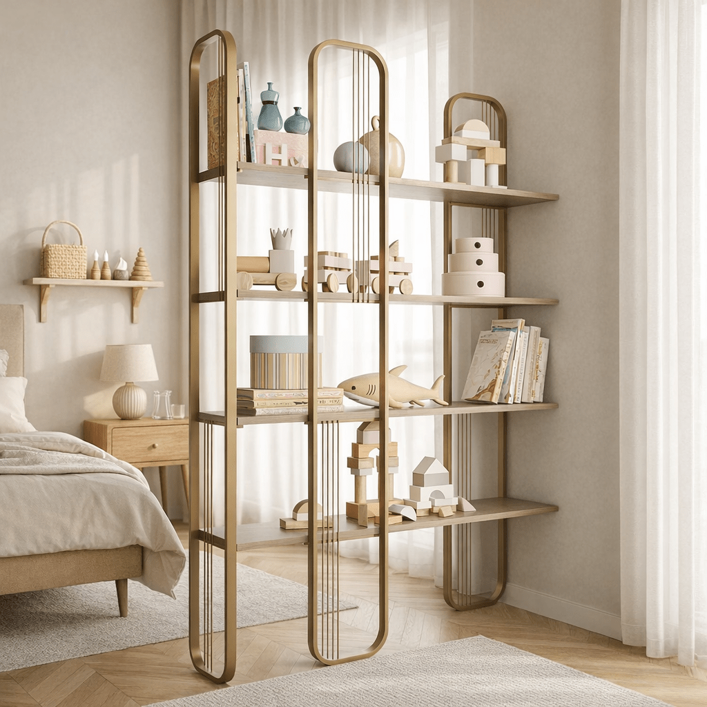 Boekenkast Sierra Geel Melamine 124x182x26 cm