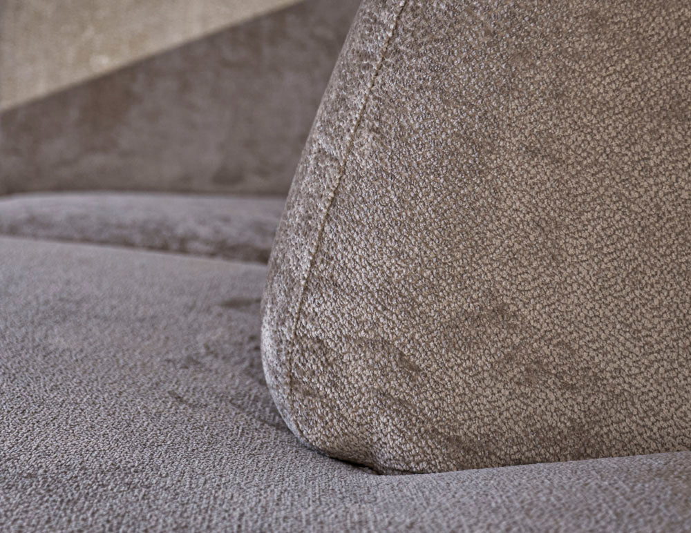 Hoekbank met hoge poten taupe velvet Chloe - rechts