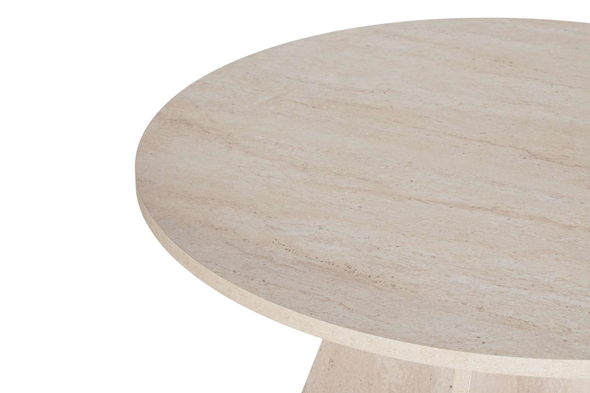 Eetkamertafel rond Travertine Mary - 125 cm