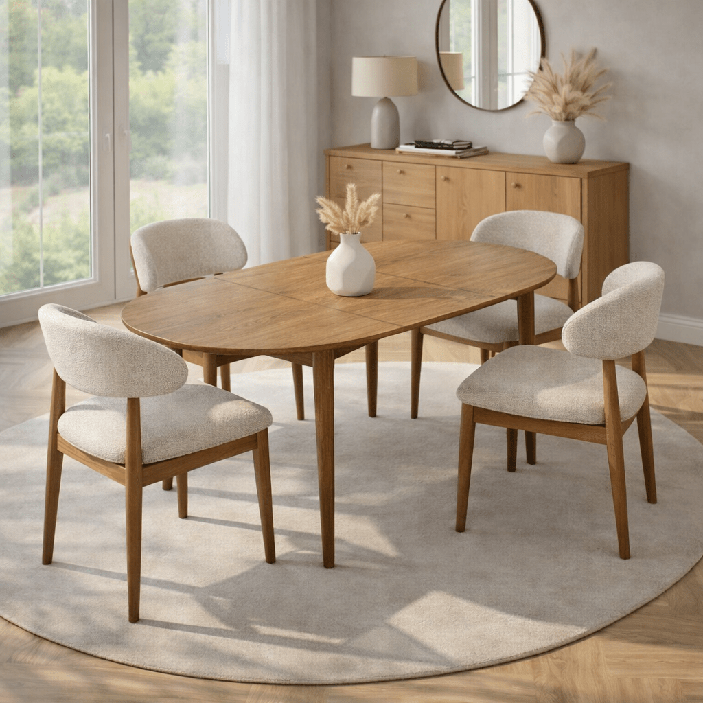 Eettafel Eiken Melamine uitschuifbaar 100-130 cm - Vienna