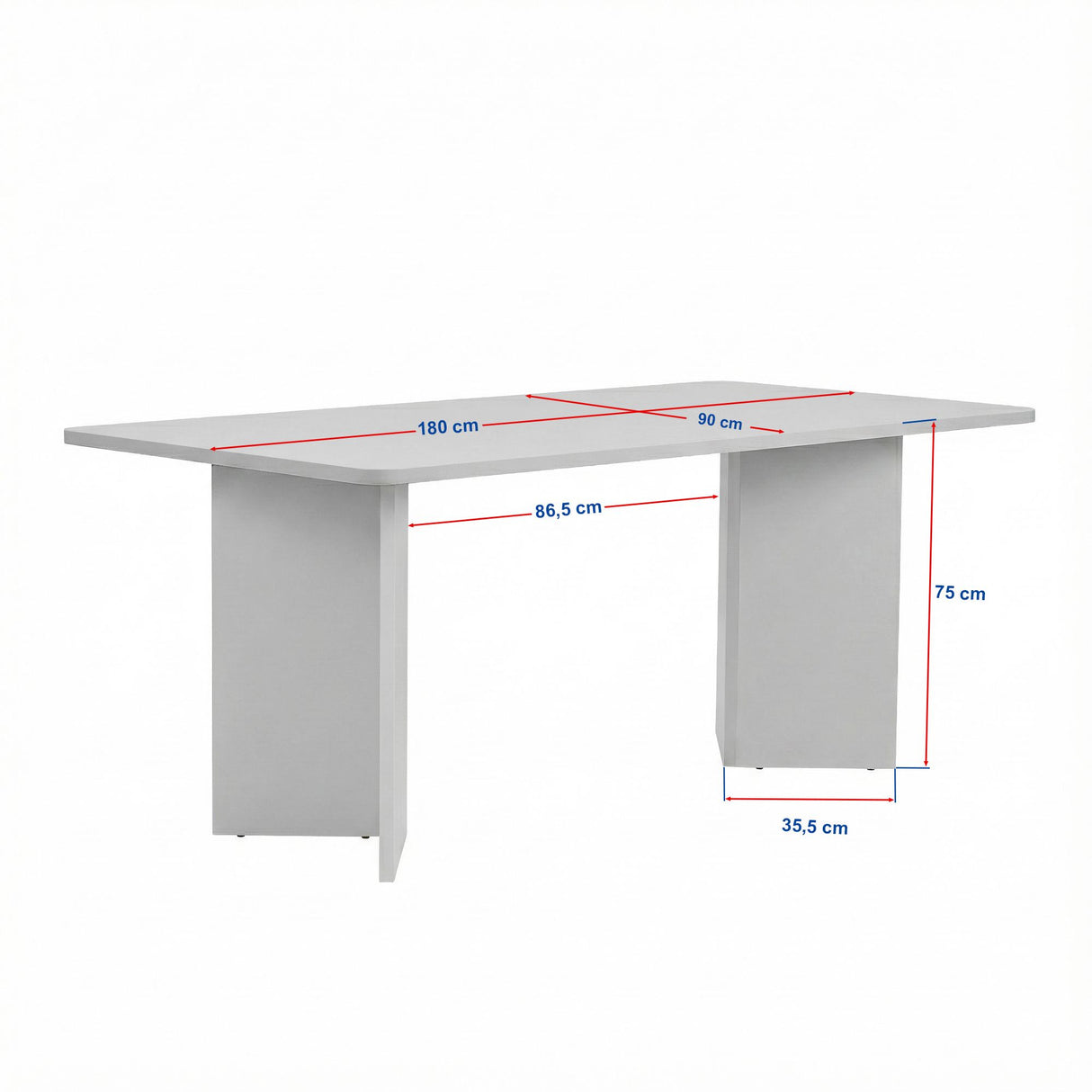 Eettafels - Eettafel Eiken Melamine rechthoekig 180x89,5x75 cm - Linova - Dimehouse
