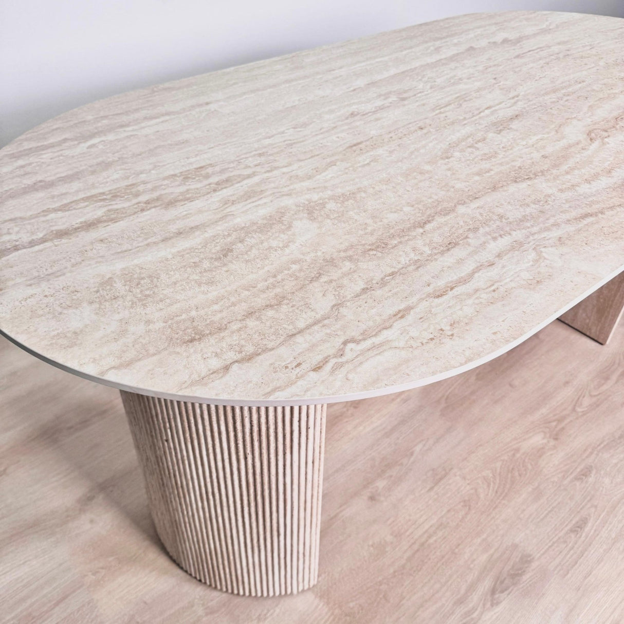 Eettafel Jimi 180x90 cm travertin beige