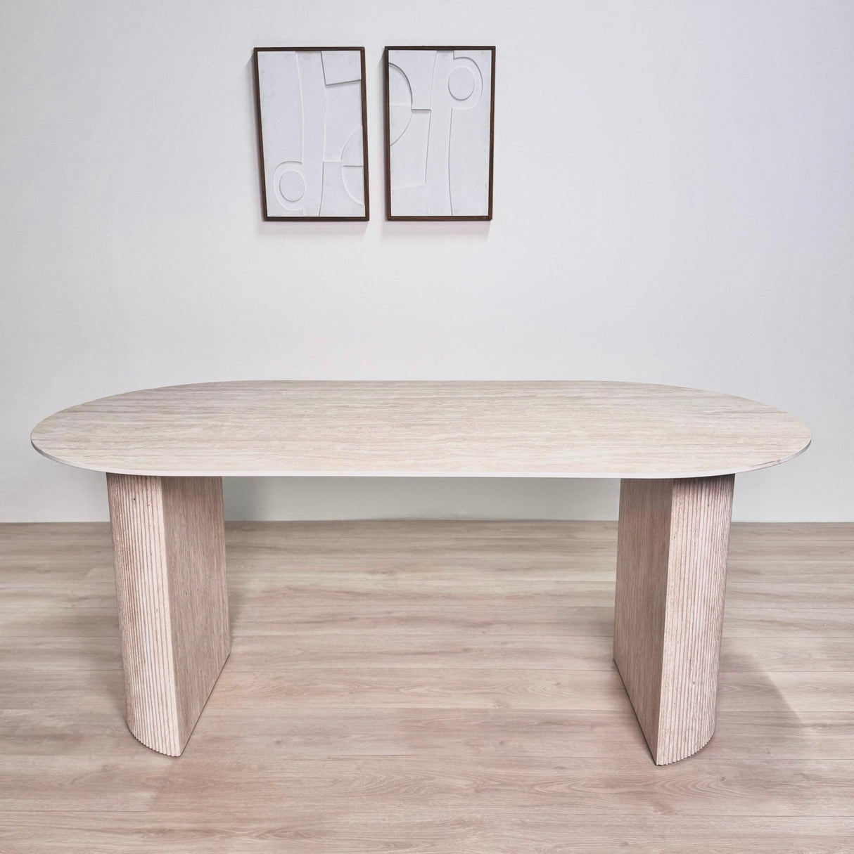 Eettafel Jimi 180x90 cm travertin beige